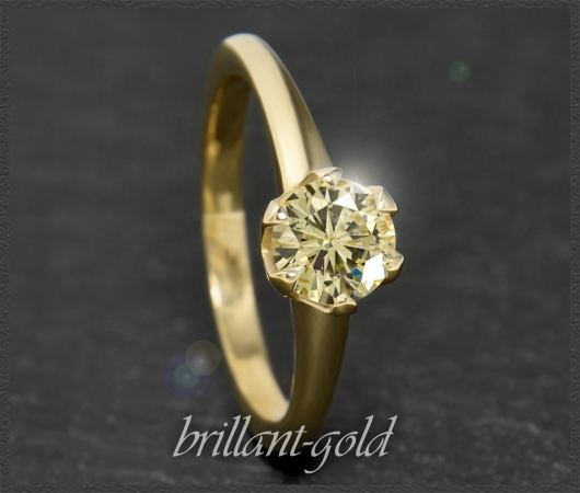 Brillant Ring 585 Gold; 1,0ct, Si2; IGI Zertifikat